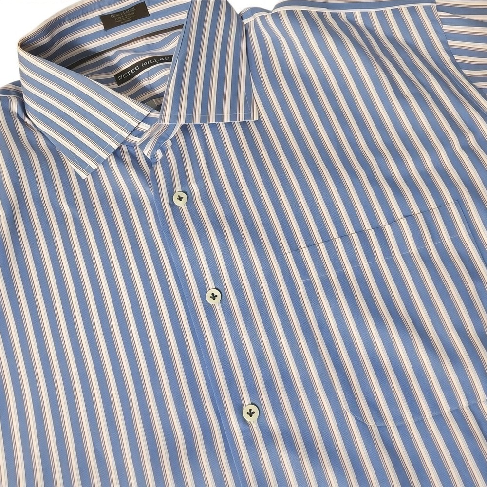Peter Millar Striped Button Down Shirt Men XL Long Sleeve Dress Oxford